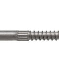 Beefy Heavy-Duty SDS Connector Screw One Quarter Inch By Six Inch Dark Blue Coated Type 17 Point For Quick Starts No Pre-Drill Wood Fastening Pack Of 100 image showing the detailed screw design with serrated threads and hex head