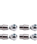 Shed Built Heavy Duty 4 Piece Rod End Kit With Spacers Tube Adapters Jam Nuts 5 8 Inch 18 Thread with chrome finish.