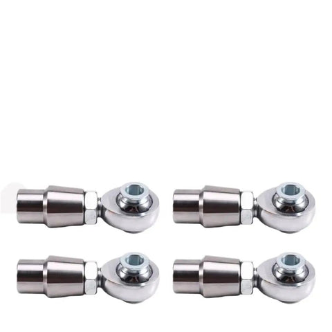 Shed Built Heavy Duty 4 Piece Rod End Kit With Spacers Tube Adapters Jam Nuts 5 8 Inch 18 Thread with chrome finish.