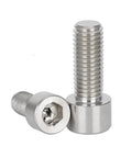 Premium Pure Titanium Hex Socket Head Cap Screws Grade 2 TA2 Heavy Duty Fasteners, M1.6 to M10, 30mm length.