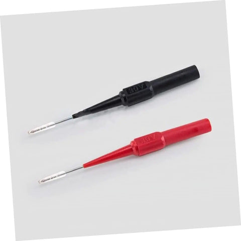 Six Pack Wire Piercing Probes For Multimeters, Precision Test Leads with black and red metal tips for electrical testing.