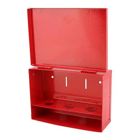 Red Fire Sprinkler Spare Head Box Boss Lockbox Wall Mount Keeper for 3 Heads NFPA Certified open storage cabinet