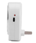 Slick Rechargeable Emergency Light Featuring Auto Trigger For Power Outages Us Plug side view showing indicator light and plug.