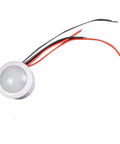 Outdoor Motion Sensor LED Light Bulb With Waterproof Infrared Sensor, 110 240V AC Or 12 24V DC Compatible, No Brainer Easy Install, Smart Auto On Off, Rugged Street Lamp For Yard Garden, round white wired sensor