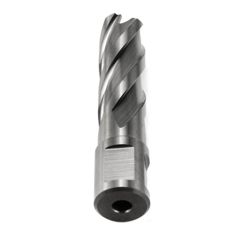 Front view of OSCARBIDE annular cutter, 11/16 in dia, 2 in DOC, 3/4 in Weldon shank