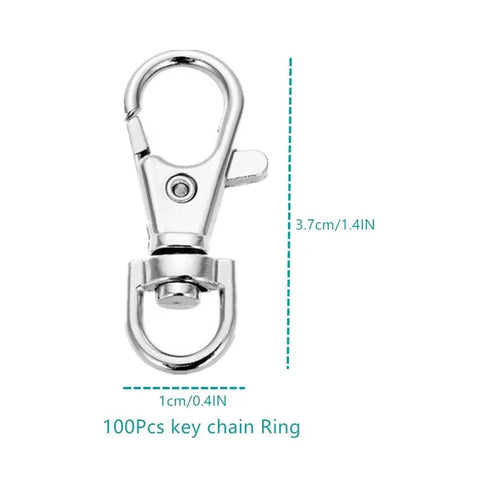 120 Piece Zinc Alloy Swivel Snap Hooks With Rugged Key Rings For Jewelry Crafting And Gear Building Hella Durable Top Shelf Metal Hardware Clasps Straight Up Built To Last, 1.4 inch zinc alloy swivel hook.