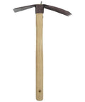 Heavy Duty Hoe And Fork Garden Tool Combo with 3.25 Inch Carbon Steel Blade and 4 Prong Fork for Weeding and Trenching