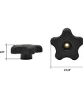Five Pack 1/4 20 Thread 5 Star Thru Design Knobs No Sweat Tool Free Adjustments Rock Solid Handle Grip for jigs
