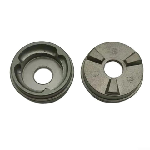 Two metal clutch cam discs for BFS451/DFS451 cordless drywall screwdriver; round discs with central holes.