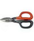 Seven Inch Straight Pattern Tin Snips Featuring Hella Sharp Hand Edged Blades For Slick Sheet Metal Cutting And Real Smooth Action For Zero Drama Heating Ventilation Air Conditioning Plumbing Work With Tough Aluminum Handles.
