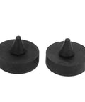 Upgrade Your 1967-1969 Camaro With This Durable Bumper Kit Featuring Heavy Duty Metal And Rubber Plugs. A Perfect Stopper Solution For Both Coupe And Convertible Models To Keep Your Ride Looking Sharp Without Worrying About Wear Or Tear In The Long Haul. black rubber bumper plugs for 1967-1969 Camaro, two-piece set