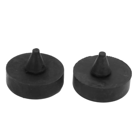 Upgrade Your 1967-1969 Camaro With This Durable Bumper Kit Featuring Heavy Duty Metal And Rubber Plugs. A Perfect Stopper Solution For Both Coupe And Convertible Models To Keep Your Ride Looking Sharp Without Worrying About Wear Or Tear In The Long Haul. black rubber bumper plugs for 1967-1969 Camaro, two-piece set