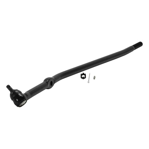 Ford E Series Beefy Front Passenger Side Inner Tie Rod End Drag Link Replacement Direct Fit For E 350 Super Duty E 350 Club Wagon And E 450 Super Duty With Six Point Eight Liter V Ten And SRW, black steel steering link with hardware