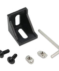 10 Pack Black 4040 Corner Brackets Set Heavy Duty Right Angle Aluminum Mounts With M6 Screws And T Nuts For 8mm Extrusion shown with components