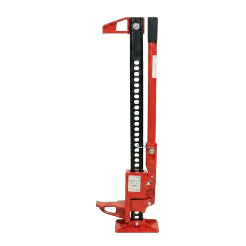 Heavy Duty Farm Jack 7000 Lb Capacity 48 Inch Ratcheting Utility Jack for Trucks SUVs ATVs UTVs Tractors, red steel build