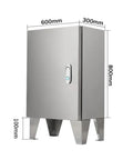 Heavy Duty Ground Mounted Electrical Junction Box In 304 Stainless Steel With Sturdy Bracket Weatherproof Outdoor Utility Chest Pre Drilled Ground Anchoring Legs For Easy Mounting And Flexible Spatial Layout, 600x300x800mm
