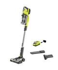 Heavy Hitting Cordless Stick Vacuum Cleaner With 18 Volt Battery And Quick Charger, versatile tools for hardwood, tile, and carpet.