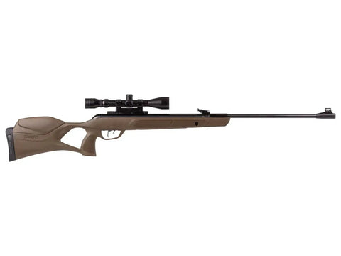 Side view of Magnum GR Break Barrel Air Rifle In.25 Caliber With 1000 FPS Velocity, featuring 33mm cylinder and metal jacketed rifled barrel.