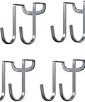 Rock Solid Stainless Steel Wall Mounted Coat Rack Featuring Smooth Polished S Shaped Hooks Totally Built To Last For Hanging Coats Towels Scarves And Purses In Bathroom Or Entryway - Set of 4 hooks