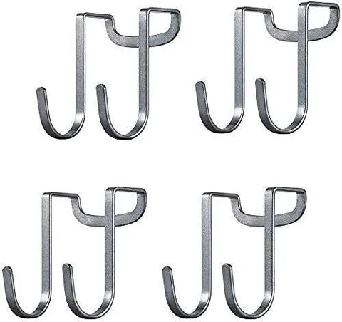 Rock Solid Stainless Steel Wall Mounted Coat Rack Featuring Smooth Polished S Shaped Hooks Totally Built To Last For Hanging Coats Towels Scarves And Purses In Bathroom Or Entryway - Set of 4 hooks