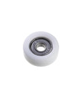 Four Pack Heavy Duty Nylon Roller Idler Bearing Pulleys Running Smooth As Butter With Round Groove Design For Quiet Sliding Cabinet Doors And Furniture Hardware Jobs Built Tough For Everyday Use, white nylon roller with bearing.