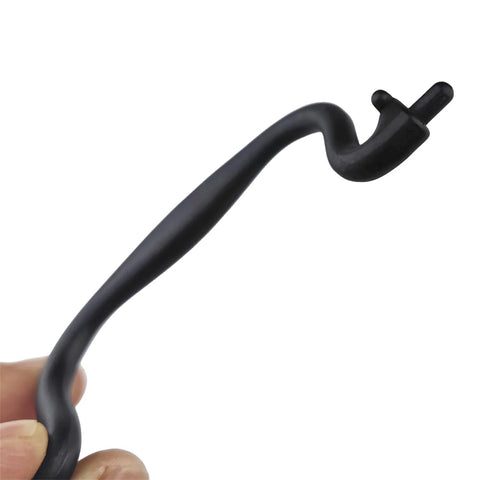 Close-up of 4 Pack Antique Iron Black Drawer Pulls Droop Bail Handles for Kitchen Cabinets and Furniture 102mm Zinc Alloy