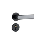 Bedroom Split Door Lock Kit In Solid Black Hardware Quiet And Durable No Squeak Silent Door Knob Set For Furniture And Cabinets