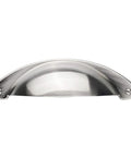 10 Pack 3 Inch Cabinet Cup Pulls In Brushed Nickel For Kitchen Cabinets And Furniture, shown in satin finish front view.