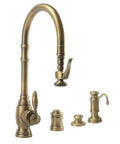 Total Game Changer Traditional Pull Down Kitchen Faucet With A Slick Spray Handheld And Full Four Piece Sink Suite In Striking Distressed American Bronze.