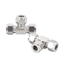 304 Stainless Steel Compression Tee Three Quarter Inch OD Three Way Connector Tube Fitting Pack Of 1 Beefy Built To Last Heavy Duty Leak Proof Ferrule Design For High Pressure Plumbing And Irrigation Systems, SS304 tee fitting
