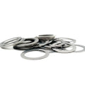 Ultra Thin Stainless Flat Washer 0.2mm Shim Set For M3 M4 M5 Hardware Pro Grade 4mm Inner Diameter 9mm Outer Diameter 0.2mm Thick 100 Pcs Plain Adjusting Washers For Screws Nuts Plumbing And DIY Projects, stainless washers stacked