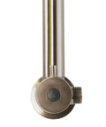 Close-up of satin nickel rotating valve on No Drill 21 Inch Adjustable Height Shower Bar For Fixed Shower Head And Handheld Sprayer