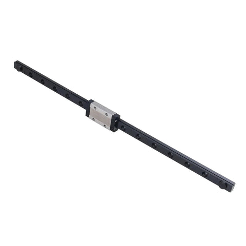 Black Miniature Linear Rail Slide Kit with MGN12 Guide and MGN12H Carriage, includes one MGN9H Block, precision linear motion system for CNC.