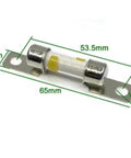 PEC EVFG High Voltage Fuse 20 Amp DC450V Featuring 2000A Breaking Rating For Electric Vehicle Aux Circuits Compressors And Dc Dc Converters Dead Nuts Reliable Shield For Your Rig dimensions shown