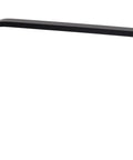 High Rise Matte Black Shower Arm And Flange 10.5 Inch Gooseneck Extension For Rain Shower Head Square Escutcheon Solid Brass Wall Mount