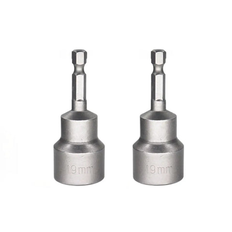 Two Piece Backup RV Jack Socket Drill Adapter With One Quarter Inch Quick Connect Hex Shank Compatible With Three Quarter Inch Or Nineteen Millimeter