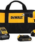 Boot Ready 20V Max Cordless Drill And Driver Combo Kit With 84 Piece Mechanic Tool Set, featuring drill, battery, and case.