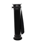 Grab This Killer Heavy Duty Espresso Knock Box Featuring A Detachable Floor Stand And Massive 8.6 Liter Grounds Container Plus Zero Hassle Liners And Snappy Cleaning Cloth For Easy Daily Maintenance, shown from the side.