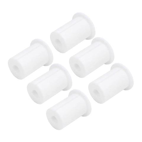 Six Pack Premium Wall Grommets For Cables Featuring 1 Inch Holes, Great Silicone Routing Kit To Hide Rectangular Satellite And Ethernet Wires, Slap Clean Look For Your Tech Setup And Slash The Mess Today. White silicone cable grommets set of 6, 1-inch hole