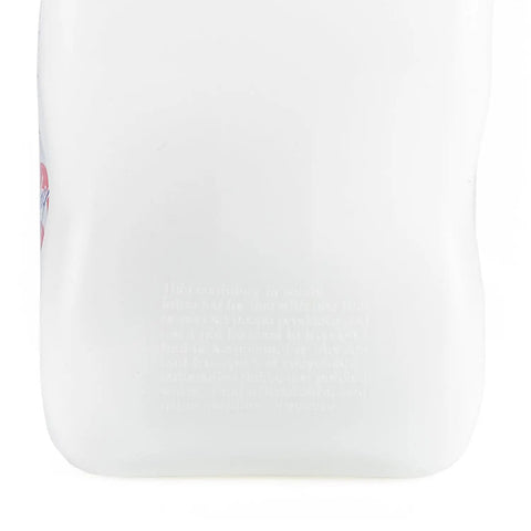 Close-up of white 5.5 Gallon Motorsport Liquid Container Jug With Contoured Handle Multipurpose Cap And Rubber Gaskets Ideal For Auto Fluids