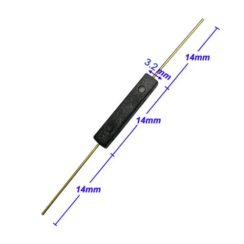 Single piece from 10 Pack Plastic Reed Switches Normally Open Reed Contacts Magnetic Induction Switch 3mm By 14mm For DIY Projects