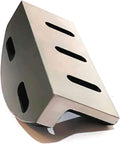Angled view of cast-iron slotted slim angle plate, 150 x 58 x 58 mm, with three top slots and a side hole.