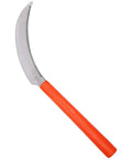 K208P Easy Grab And Go Harvest Sickle With Plastic Handle And Light Serration, 6.5 Inch Stainless Steel Blade For Berry, Vegetable, And Lavender Harvesting, Orange Grip, Japanese Style Curved Tool For Quick Cutting