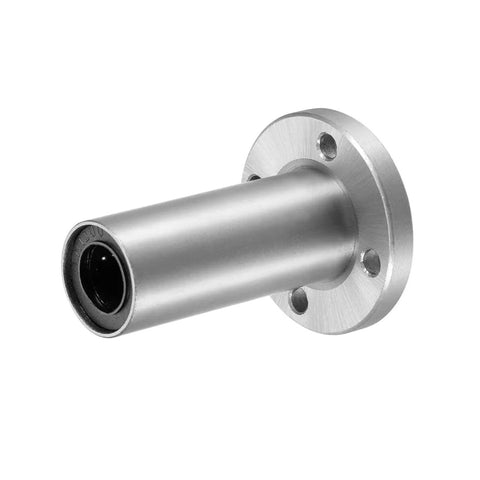 Extra Long LM12UU Round Flange Linear Ball Bearing Bushing 12mm Bore, 21mm Outer Diameter, 57mm Length Sealed On Both Sides Pack Of 2