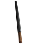 Espresso Machine Cleaning Brush Set With Anti Slip ABS Handle, long black handle with brown bristles, coffee tool for precision cleaning.