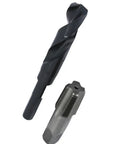 1/2 Inch Carbon Steel NPT Pipe Tap And 23/32 Inch High Speed Steel Drill Bit Set, POU Series, close-up view
