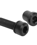 Fresh TC4 Titanium Alloy Stem Screws Set With Integrated Rubber Gasket M5X18MM Bike Bolts in black, ideal for lightweight cycling hardware.