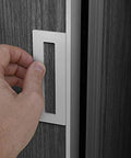 Sliding Aluminium Barn Door Handle With Self Adhesive Edge For Pocket Closet Doors Complete Kit Two Pack Silver Screwless Peel And Stick Installation No Drilling Required Easy Fit On Cabinets Windows Drawers And Furniture