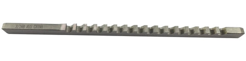 3/16 Inch B1 Broach In High Speed Steel For CNC Cutting Machines Includes Shim Rugged Slot Broach For Precision Machining 4.86x172mm Body Cut Length From 19/64 To 1-11/16 Inch HSS Durability Ideal For Quick Smooth Slot Work