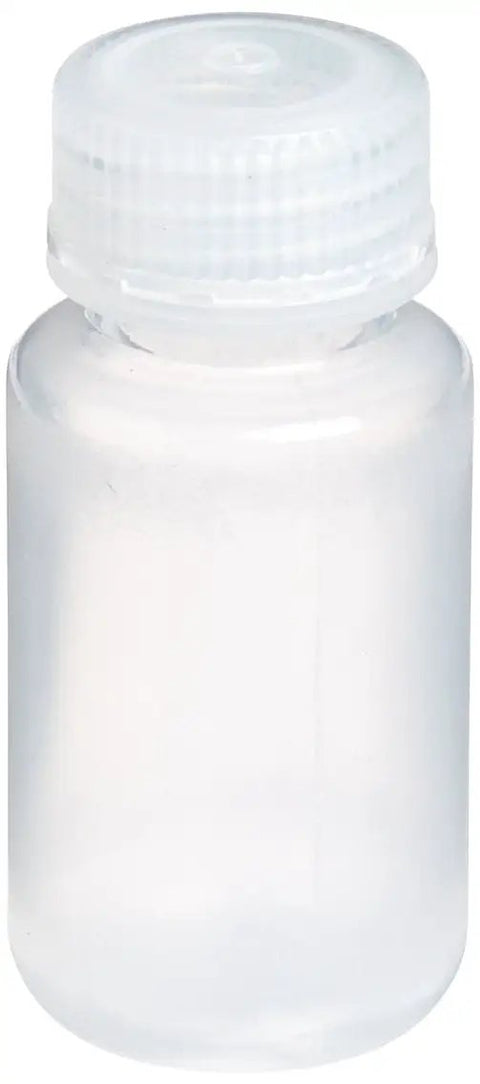 Go To Lab Sample Bottles With Lids Polypropylene 60ml single bottle showing clear design and secure screw cap